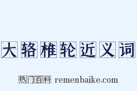 大辂椎轮近义词是什么意思的图片